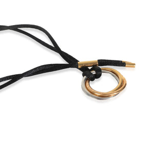 Cartier 3-Tone Gold Diamond Medium Model Trinity Necklace