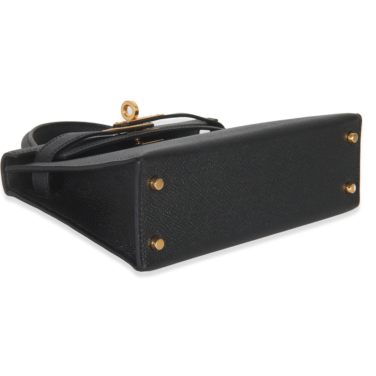 Hermes Black Epsom Sellier Mini Kelly II 20 GHW