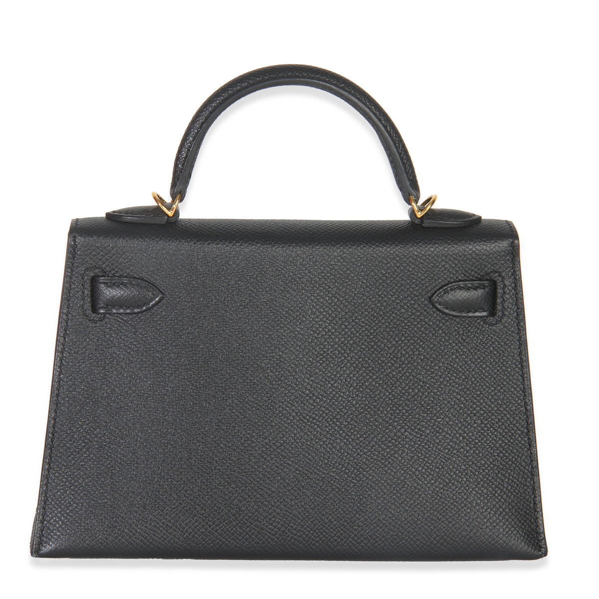 Hermes Black Epsom Sellier Mini Kelly II 20 GHW