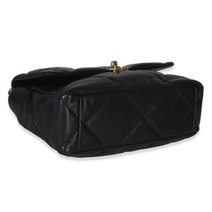 Chanel 20A Black Quilted Lambskin Large Chanel 19 Flap Bag