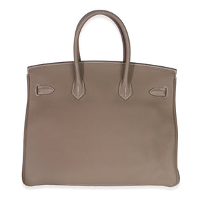 Hermes Etoupe Togo Birkin 35 PHW