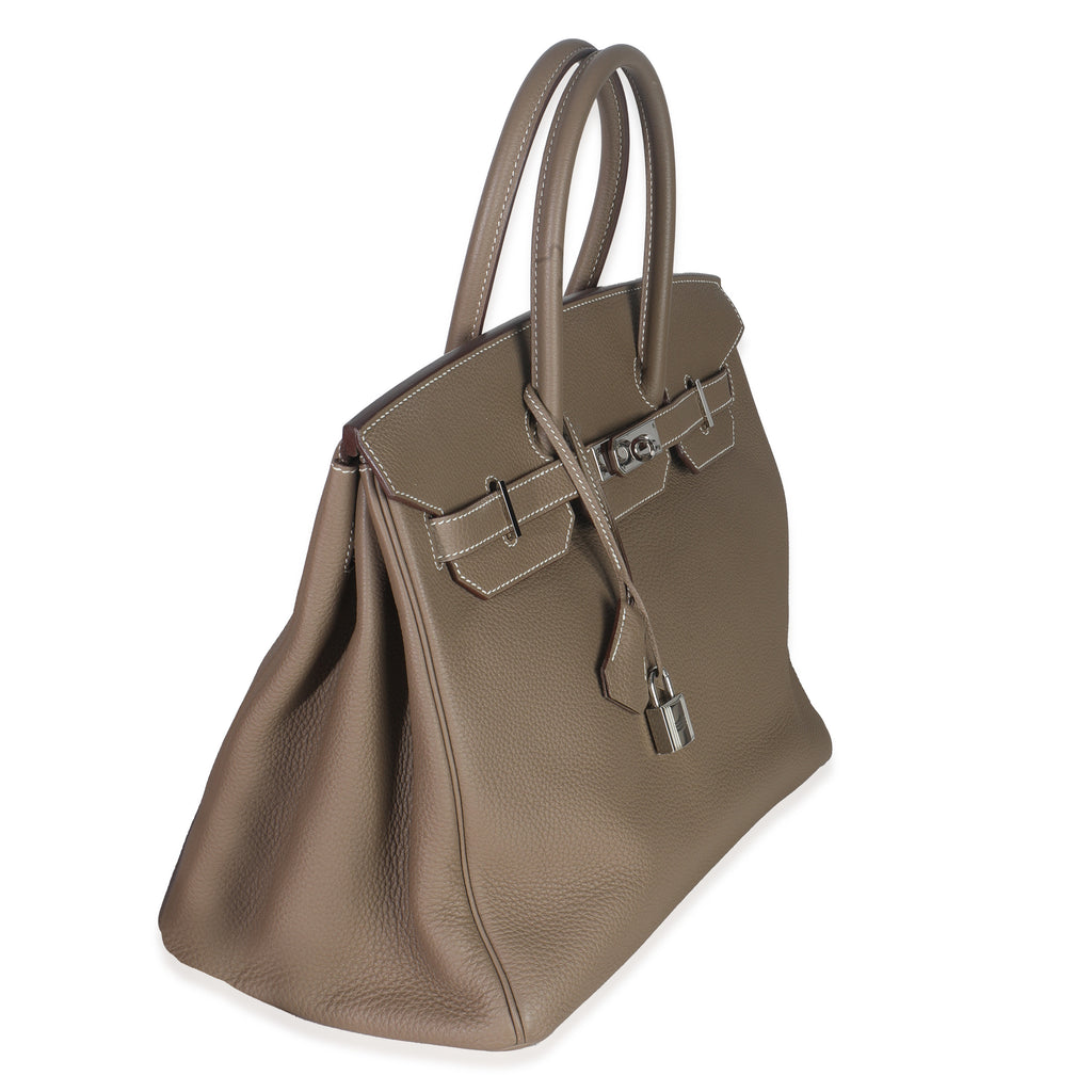 Hermes Etoupe Togo Birkin 35 PHW