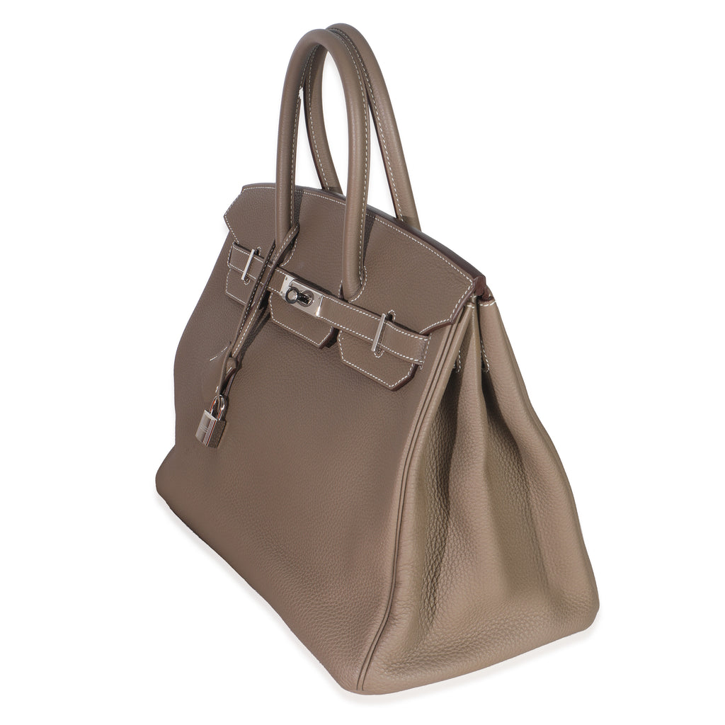 Hermes Etoupe Togo Birkin 35 PHW