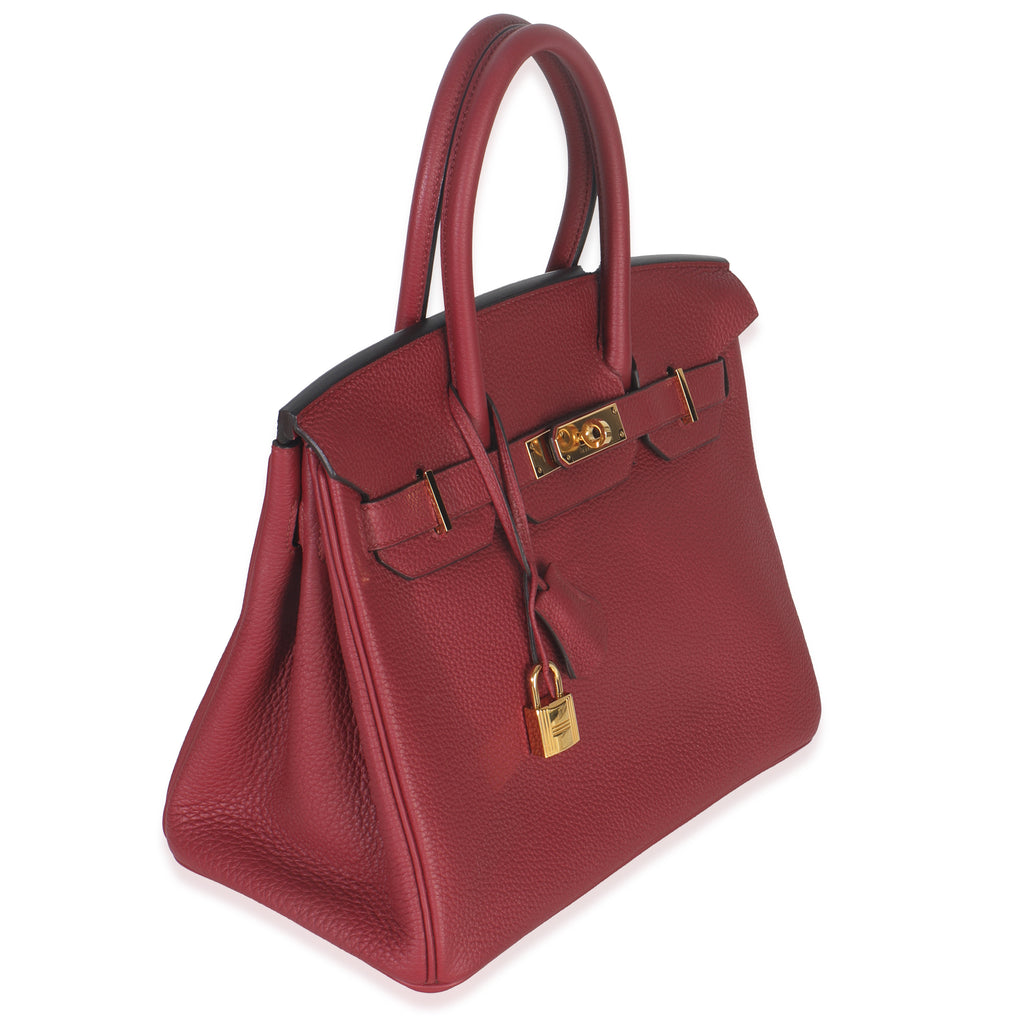 Hermes Rouge Grenat Togo Birkin 30 GHW