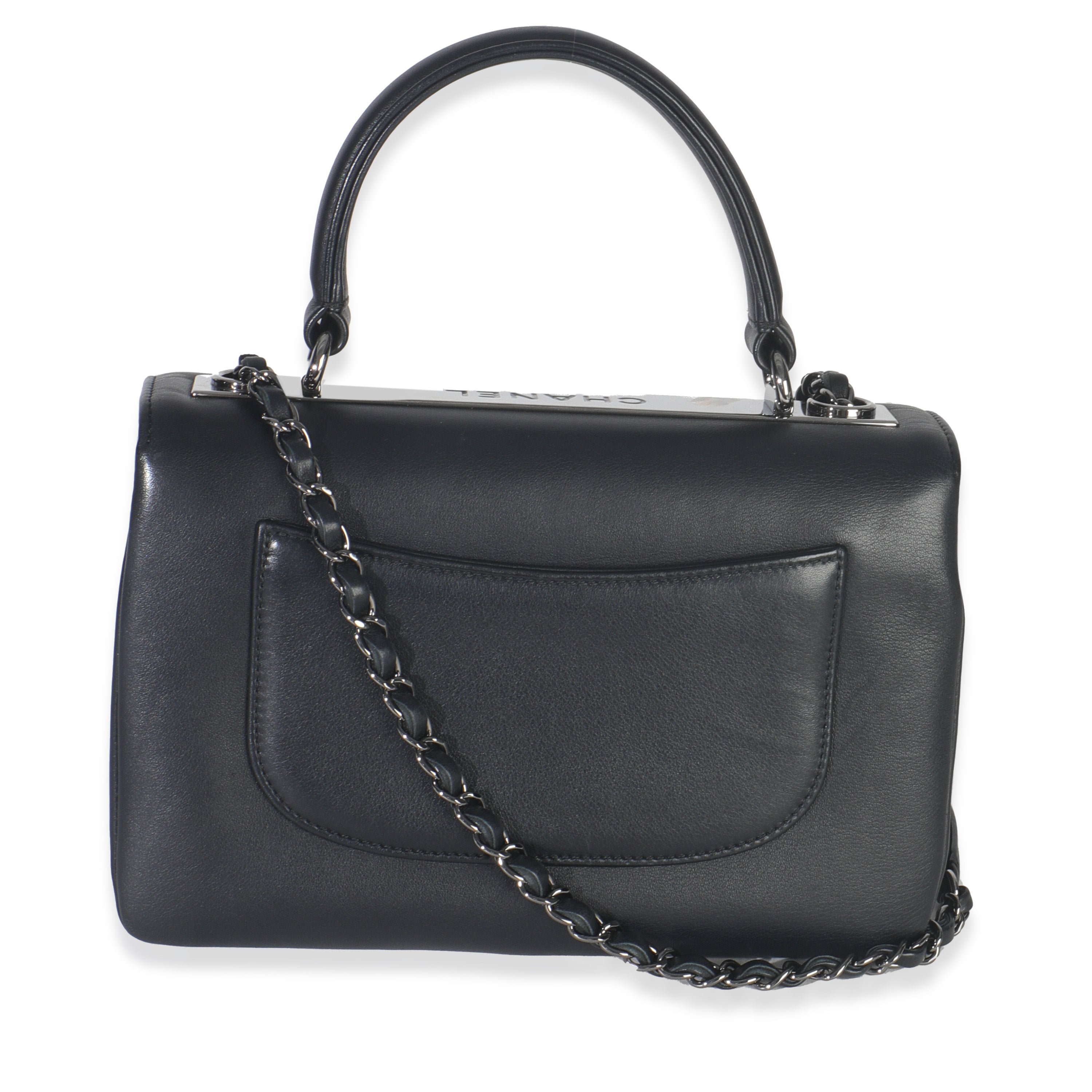 Chanel Black Calfskin Smooth Small Trendy CC Flap Bag