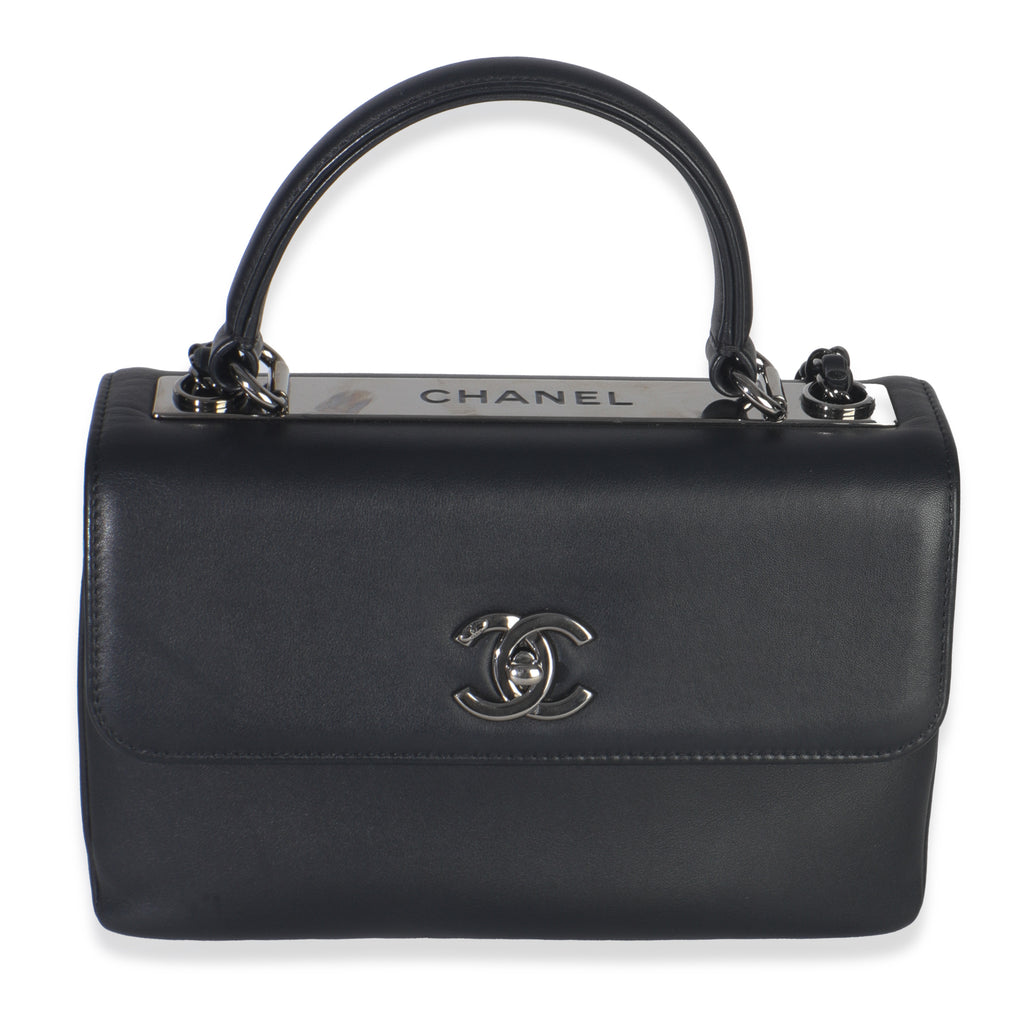 Chanel Black Calfskin Smooth Small Trendy CC Flap Bag