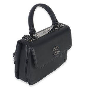 Chanel Black Calfskin Smooth Small Trendy CC Flap Bag