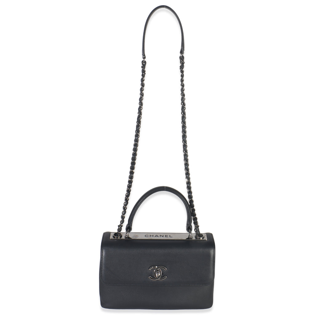 Chanel Black Calfskin Smooth Small Trendy CC Flap Bag