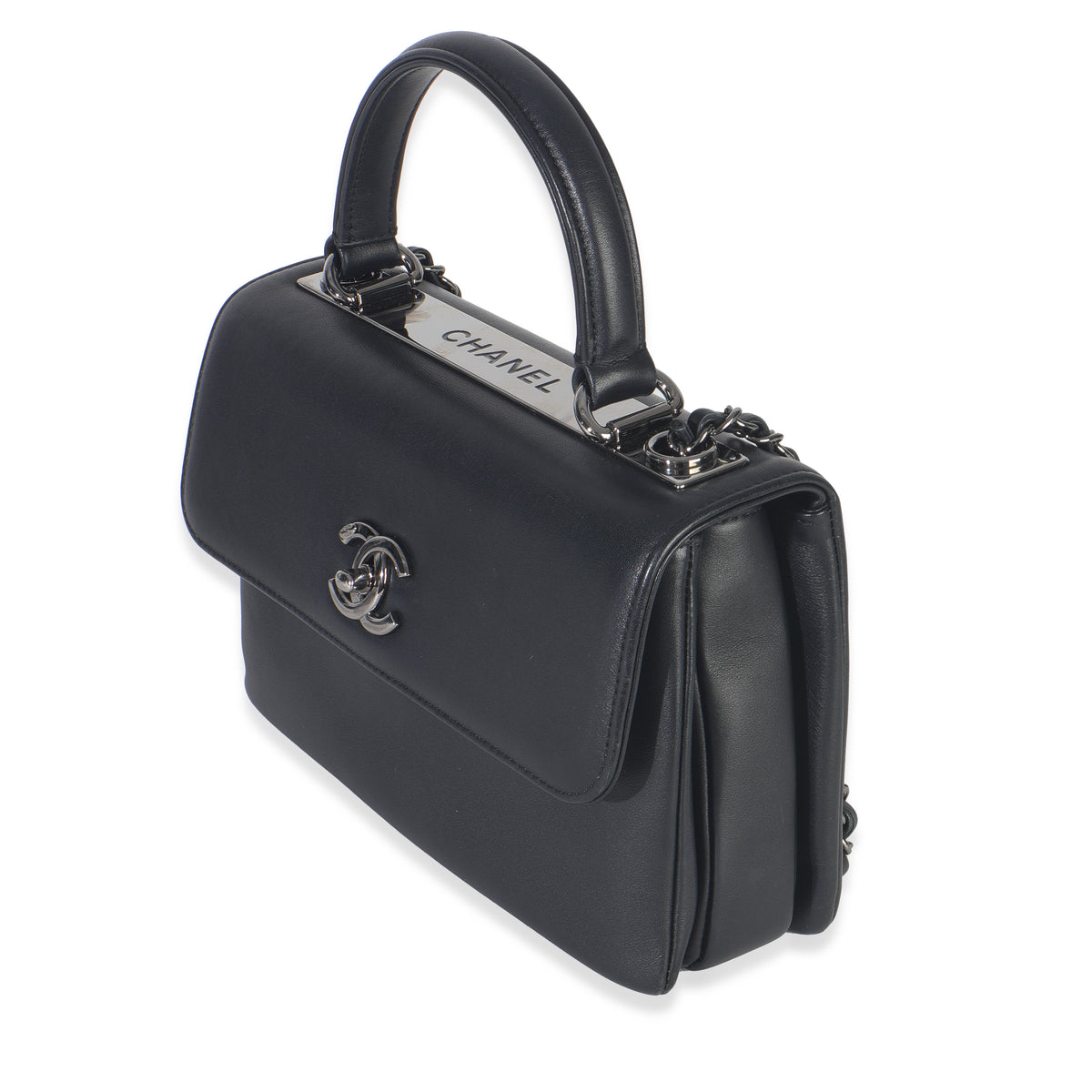 Chanel Black Calfskin Smooth Small Trendy CC Flap Bag