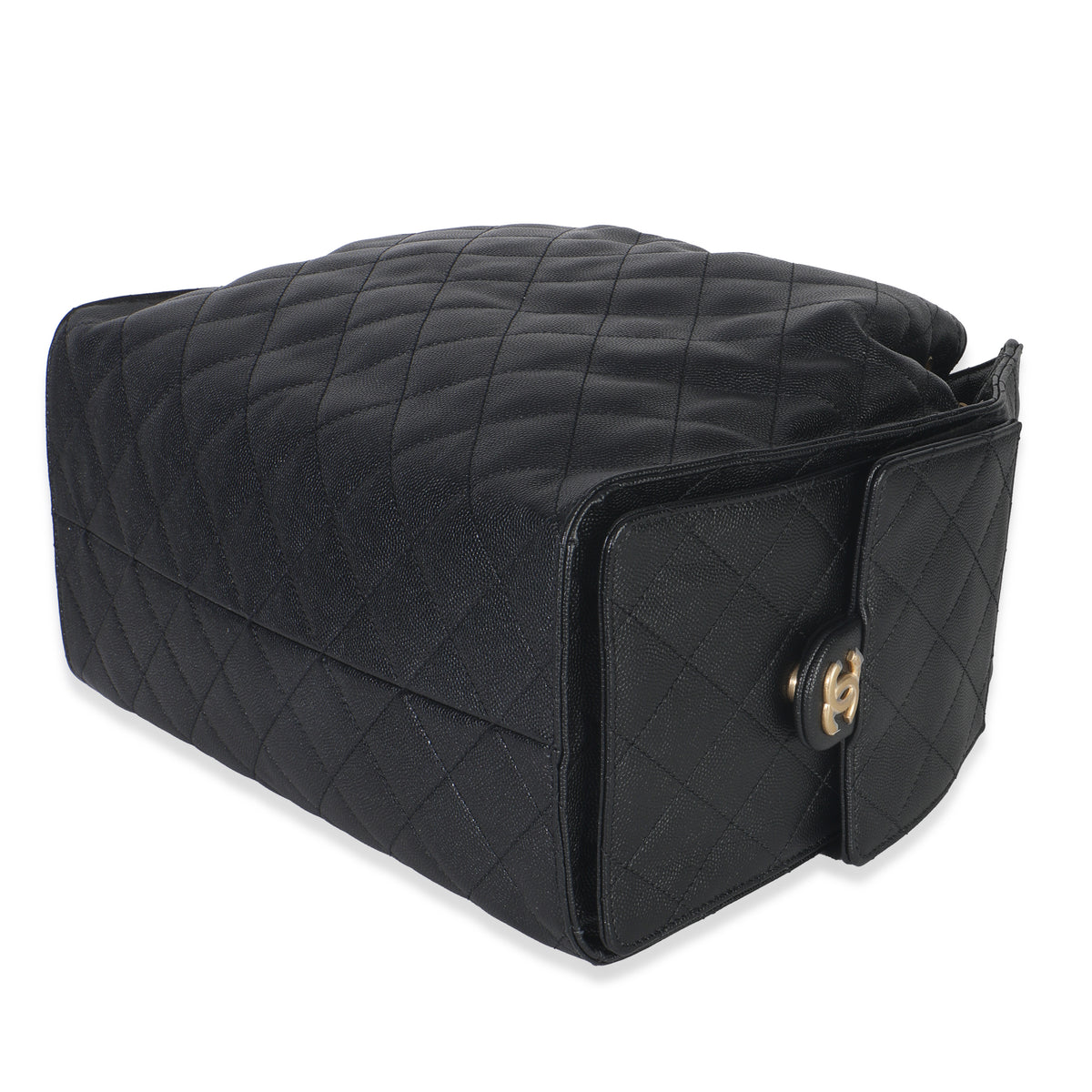 Chanel Black Quilted Caviar Medium Chanel 25 Hobo Handbag