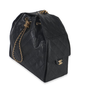 Chanel Black Quilted Caviar Medium Chanel 25 Hobo Handbag