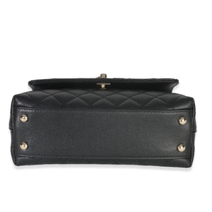 Chanel Black Quilted Caviar Mini Coco Top Handle Handbag