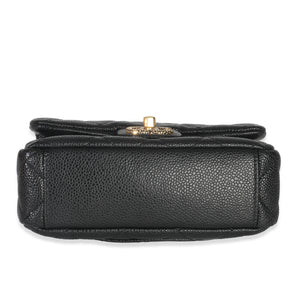 Chanel Black Quilted Grained Lambskin Mini Flap
