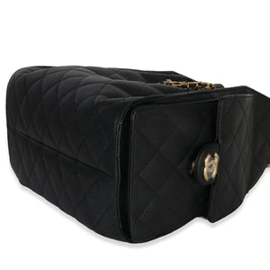Chanel Black Quilted Caviar Small Chanel 25 Hobo