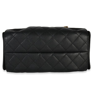 Chanel Black Quilted Caviar Small Chanel 25 Hobo
