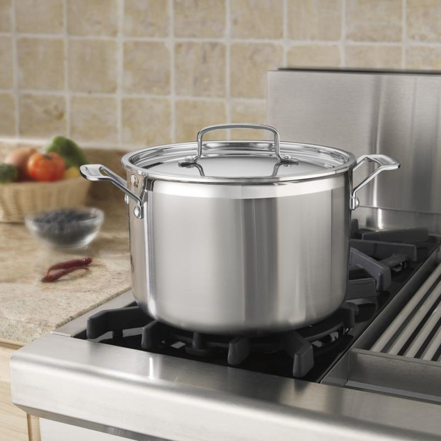 MultiClad Pro Triple Ply Stainless Cookware 8 Quart Stockpot in Stainless Steel