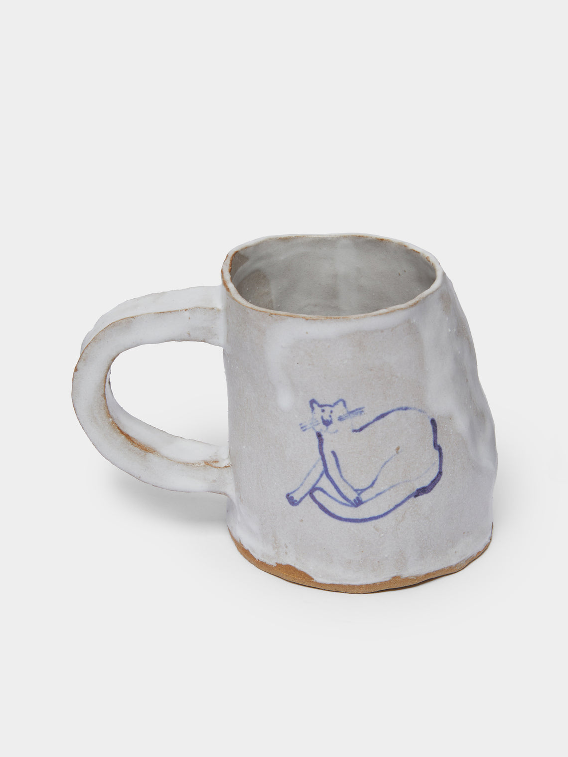 Cat Hand-Painted Ceramic Mug