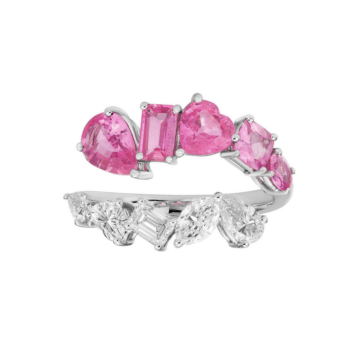 Zinnia Pink Sapphire Wrap Ring - Jewelry - RUCHI New York