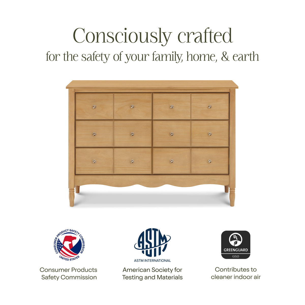 Liberty 6-Drawer Assembled Dresser in Honey