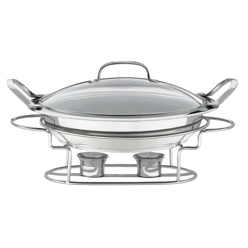 Classic Entertaining Collection 11" Round Buffet Server in Stainless Steel