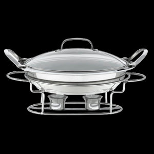 Classic Entertaining Collection 11" Round Buffet Server in Stainless Steel