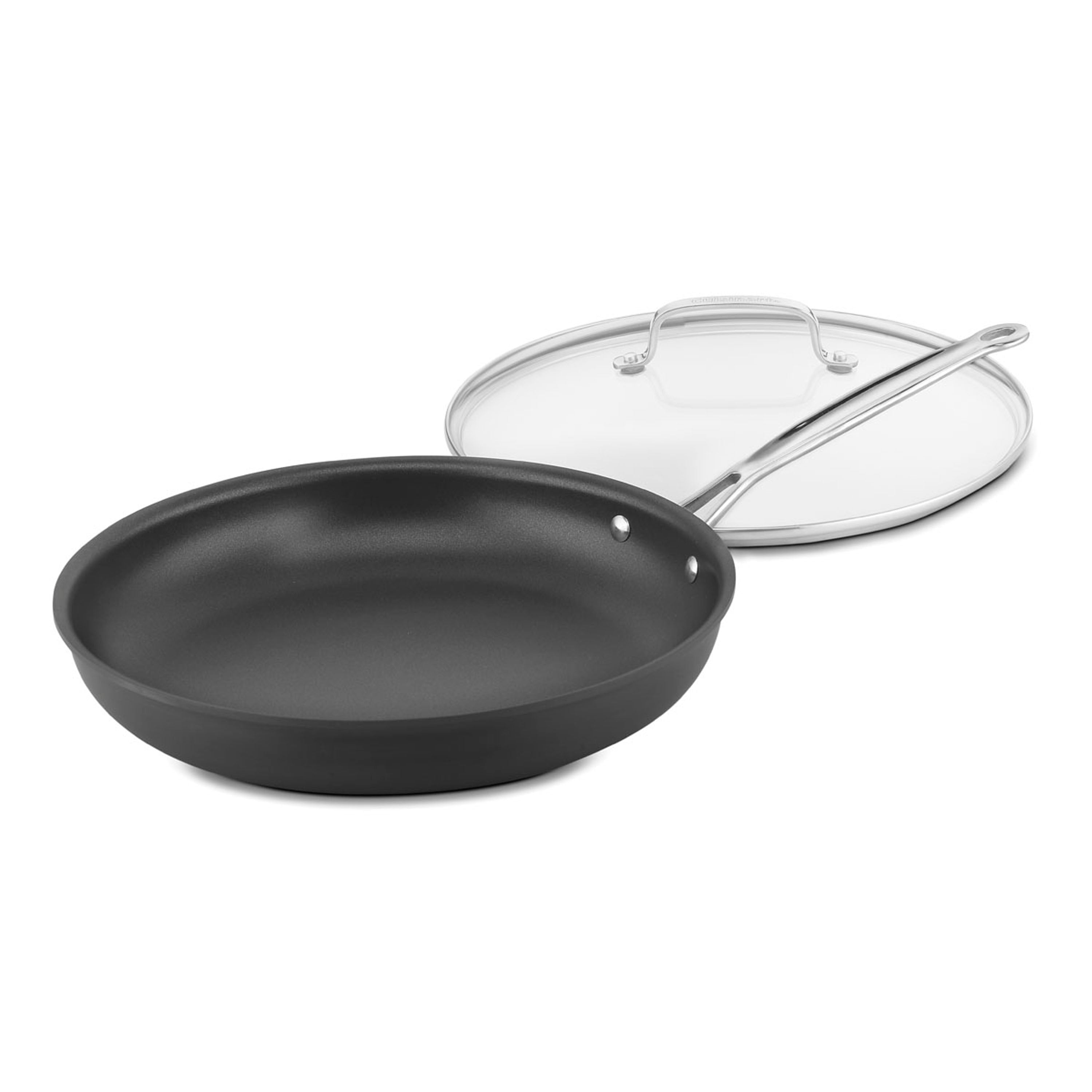 Chef's Classic® Nonstick Hard Anodized 12" Skillet with Glass Cover in Black