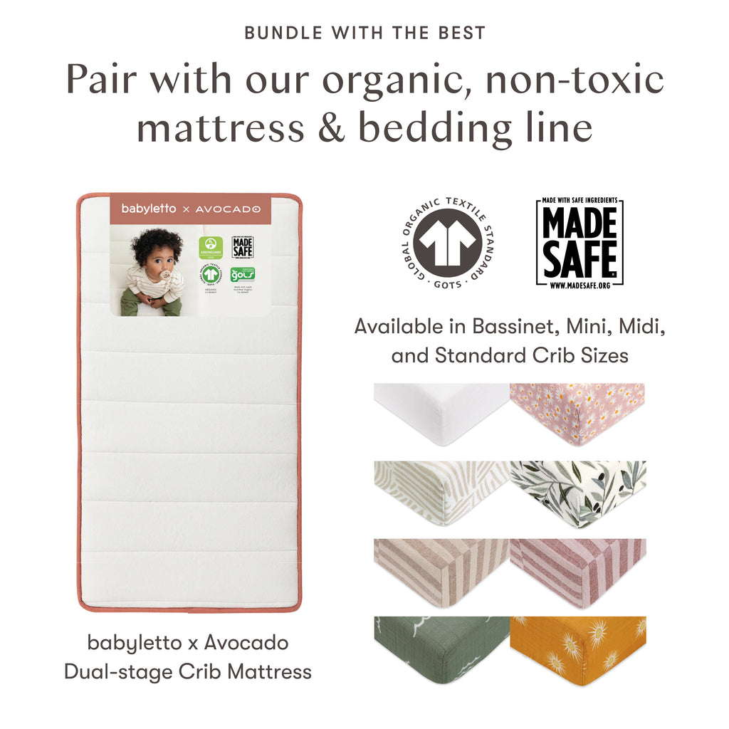 Hudson 3-in-1 Convertible Crib with Toddler Bed Conversion Kit in White