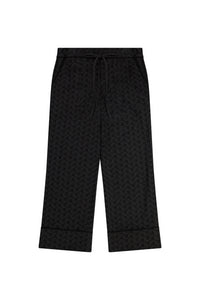 Eyelet Pajama Set in Black