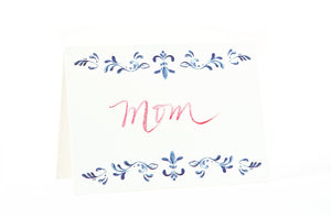 Blue and White Place Cards