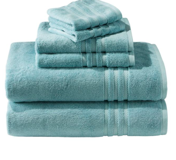 Bean's Organic Cotton Towel Set, Blue Quartz