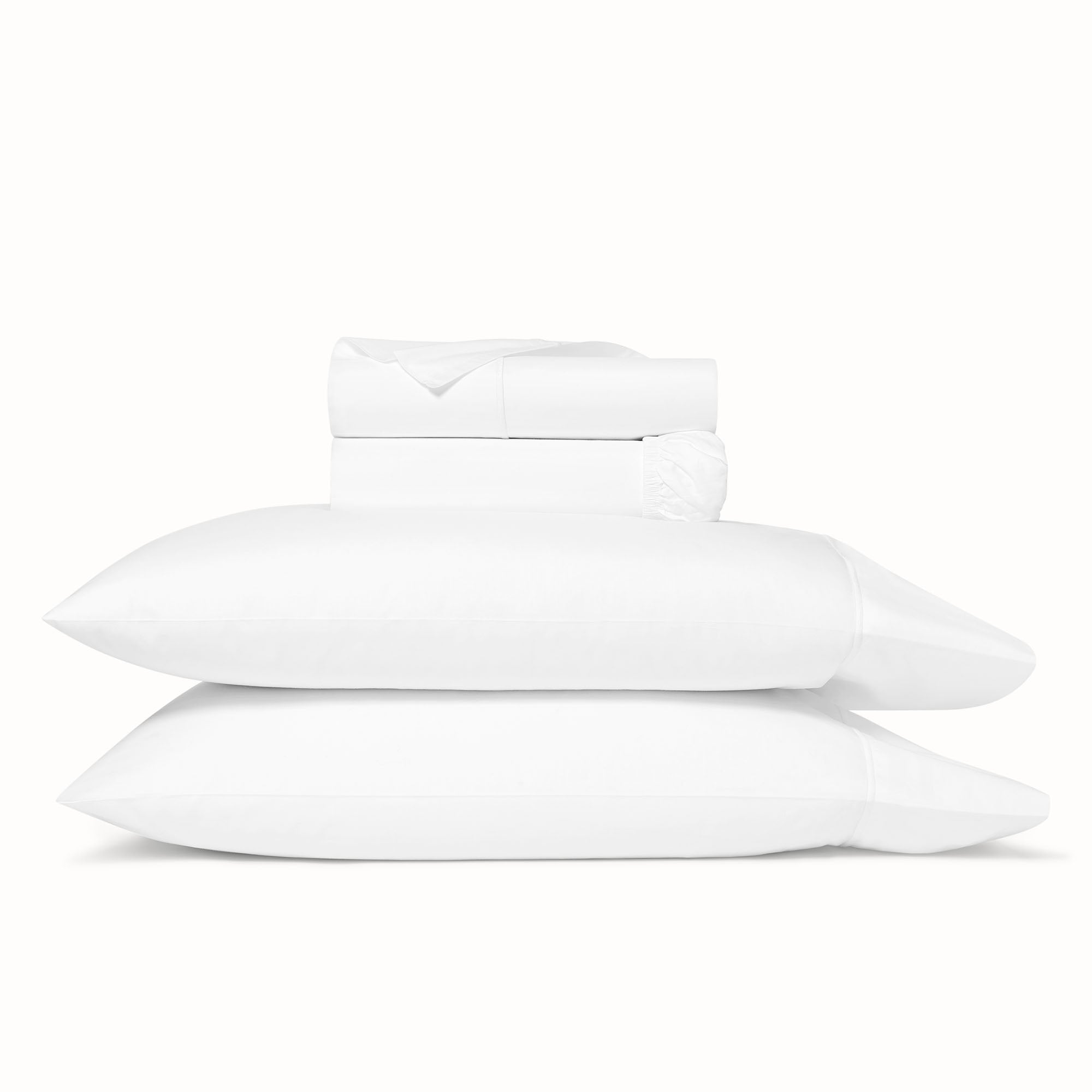 Signature Embroidered King Sheet Set - White/White