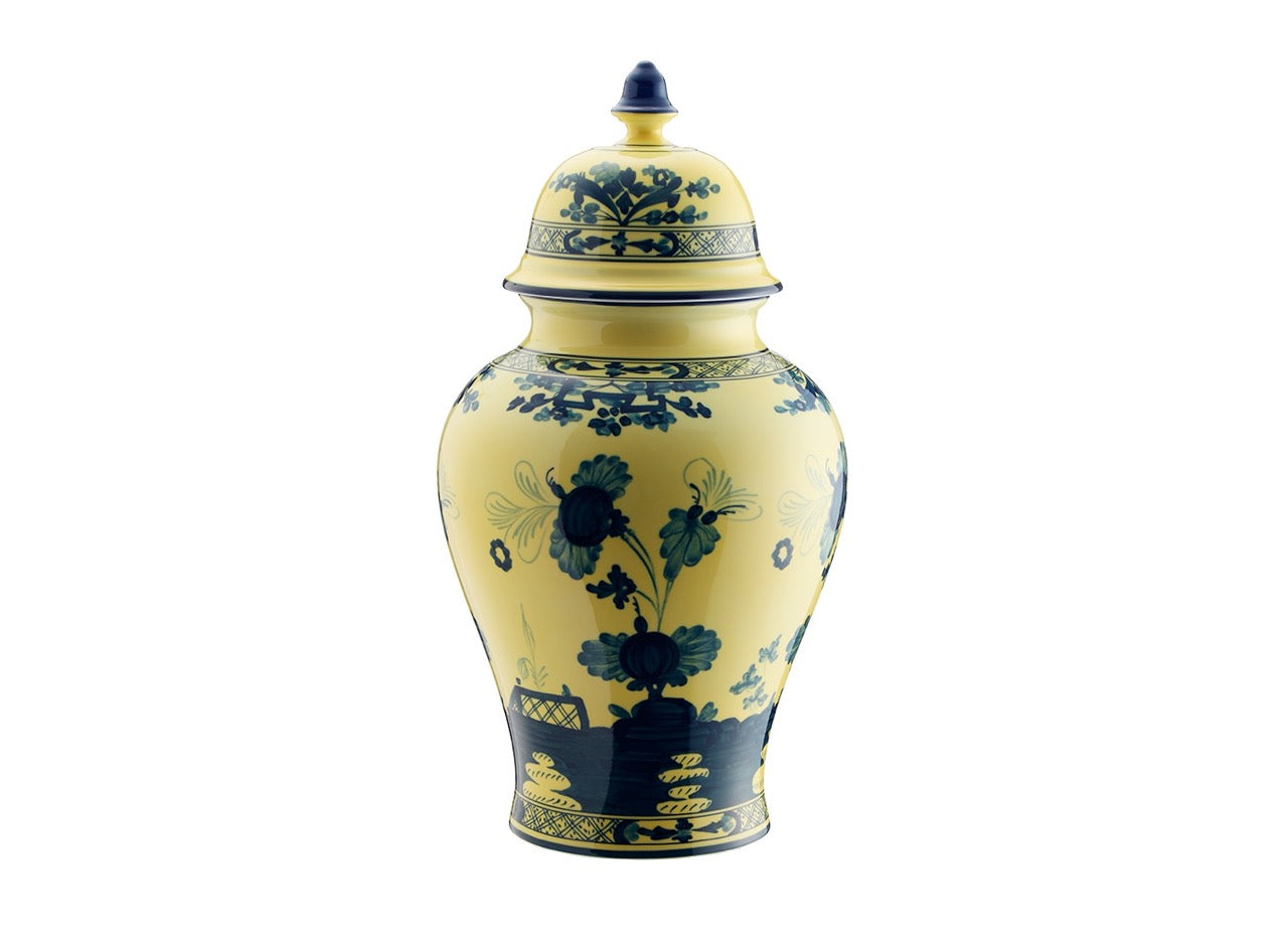 Oriente Italiano Large Potiche Vase With Cover in Citrino