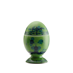 Oriente Italiano Large Egg With Cover in Malachite