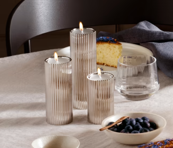 BERNADOTTE Tealight/Taper Candle Holder set, 3 pcs - Design Inspired by Sigvard Bernadotte