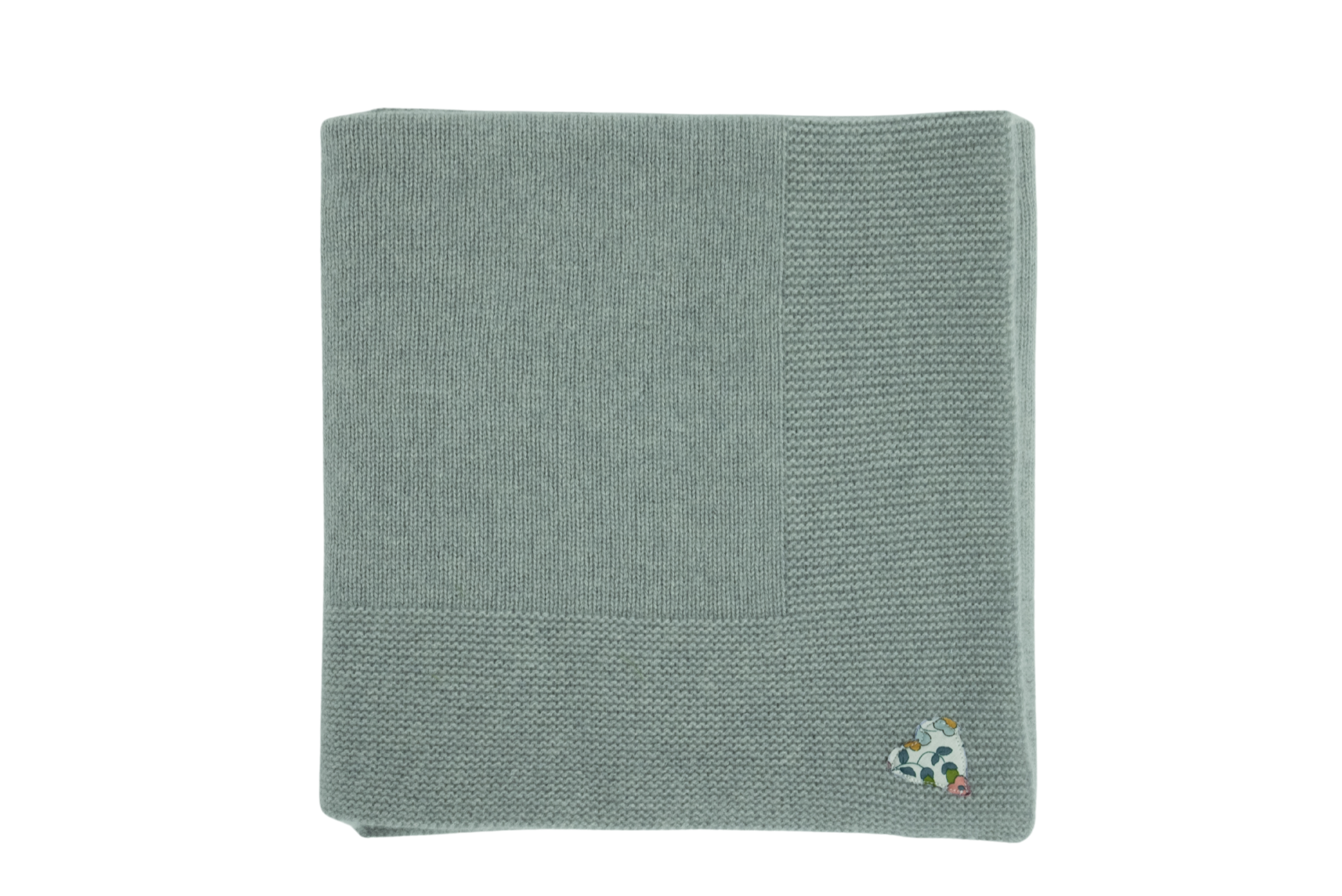 cashmere & liberty blanket grey/multi pink wildflowers