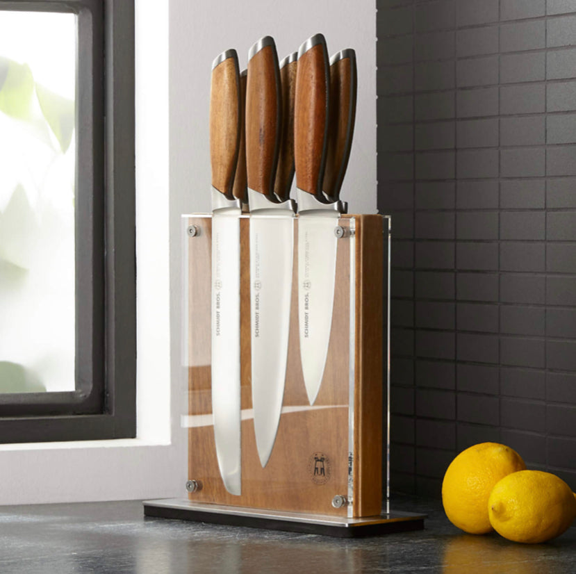 Schmidt Brothers ® Bonded Teak 7-Piece Knife Set