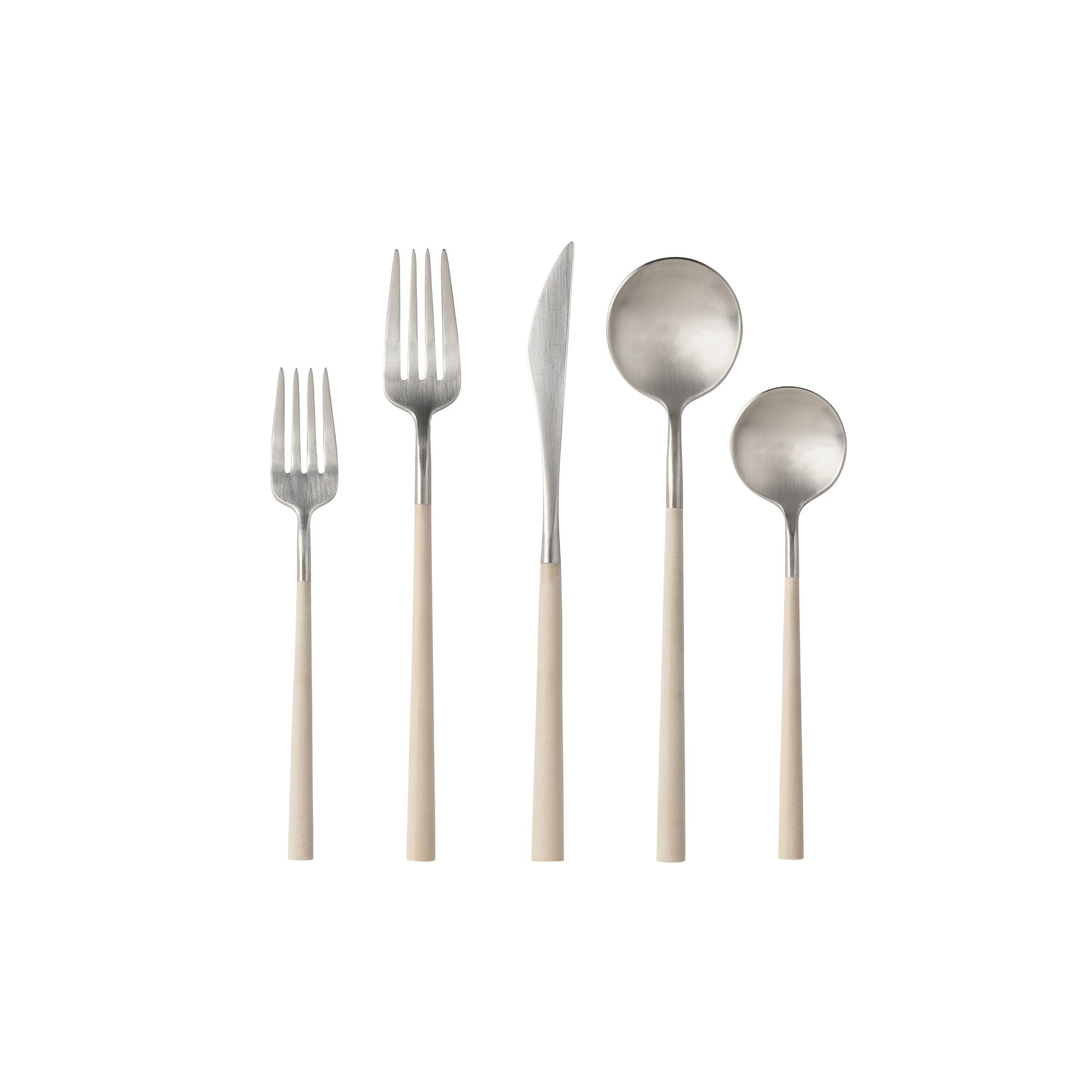 Costa Nova Mito Brushed Stainless Steel Flatware Sets