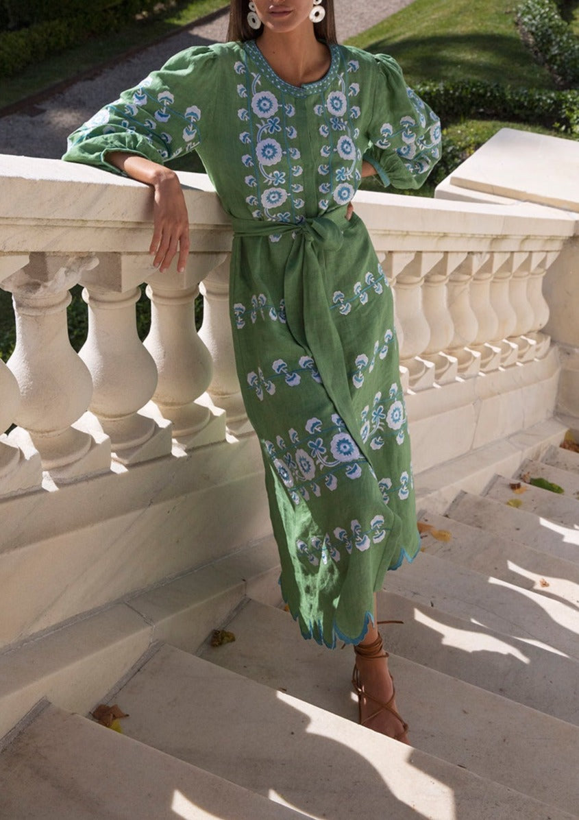 ASHA by Ashley McCormick Emerald Lucia Dress XL ASHA by Ashley McCormick Emerald Lucia Dress XL