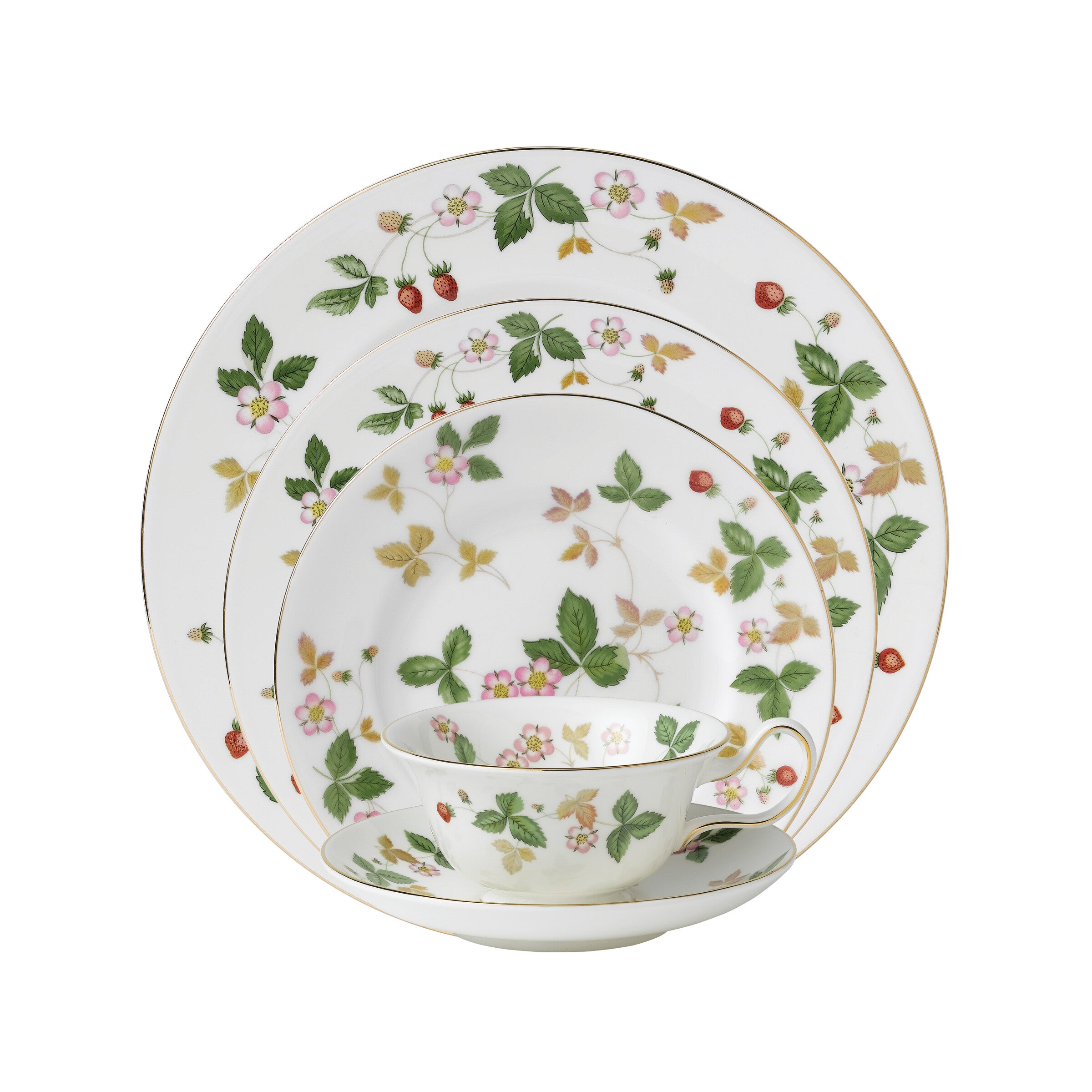 【5枚セット】 Wild Strawberry 皿 Wild Strawberry 5-Piece Place Setting | Over The Moon