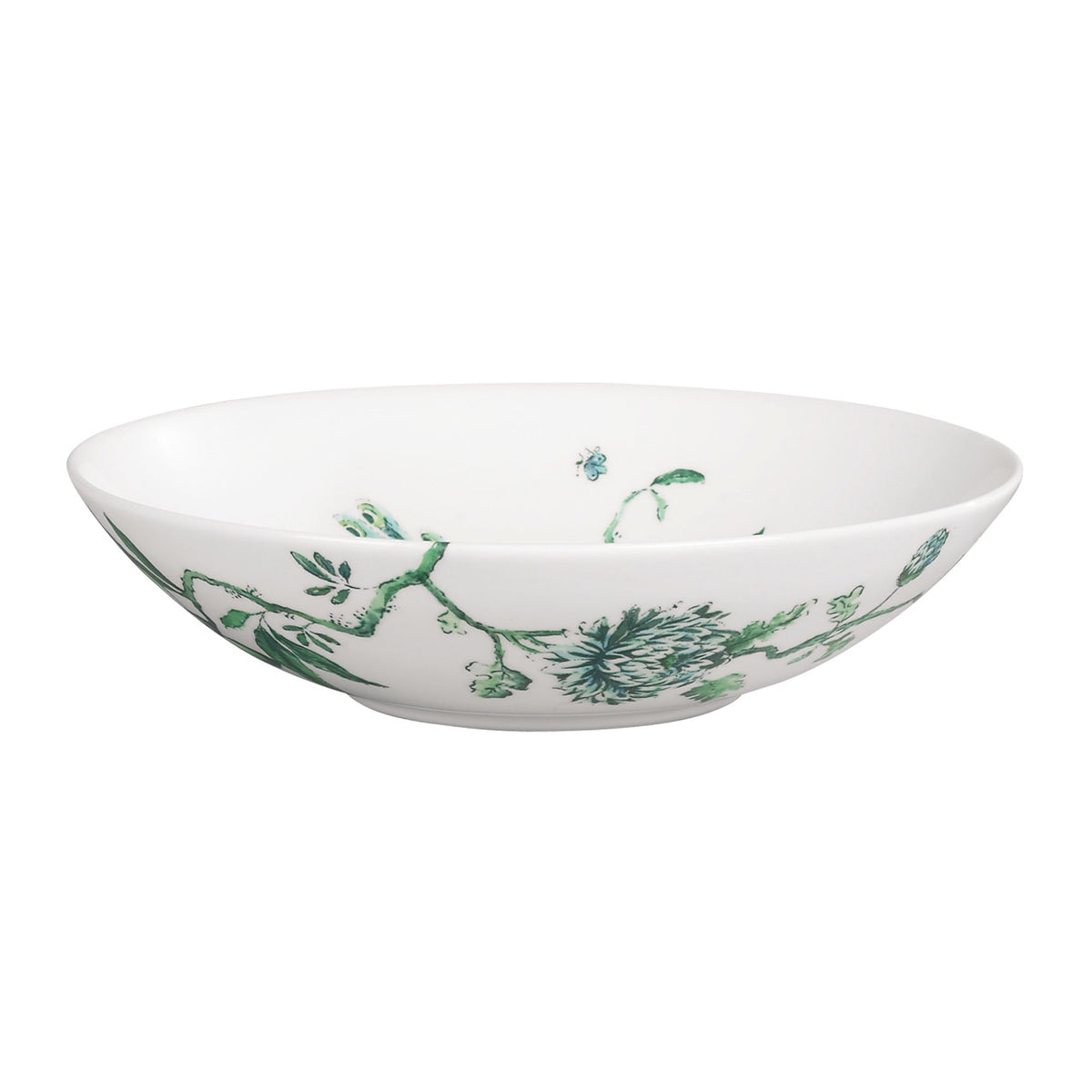 Chinoiserie White Soup Plate 9"