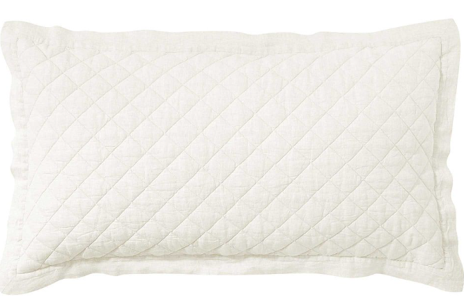 Belgian Flax Linen Diamond Quilted Sham- Set of 3