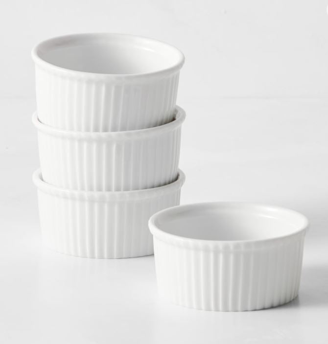 Apilco Porcelain Ramekins Small Set of 4