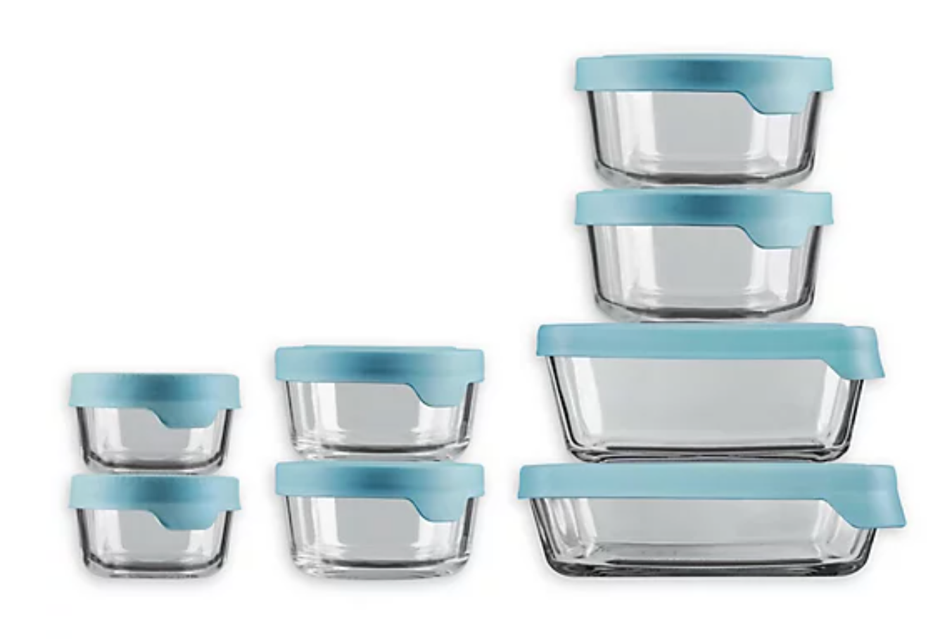 Anchor Hocking® TrueSeal™ 16-Piece Storage Container Set in Clear/Blue