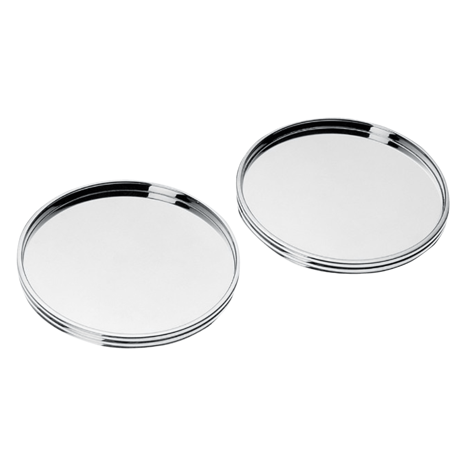 Two Silver-Plated Coasters