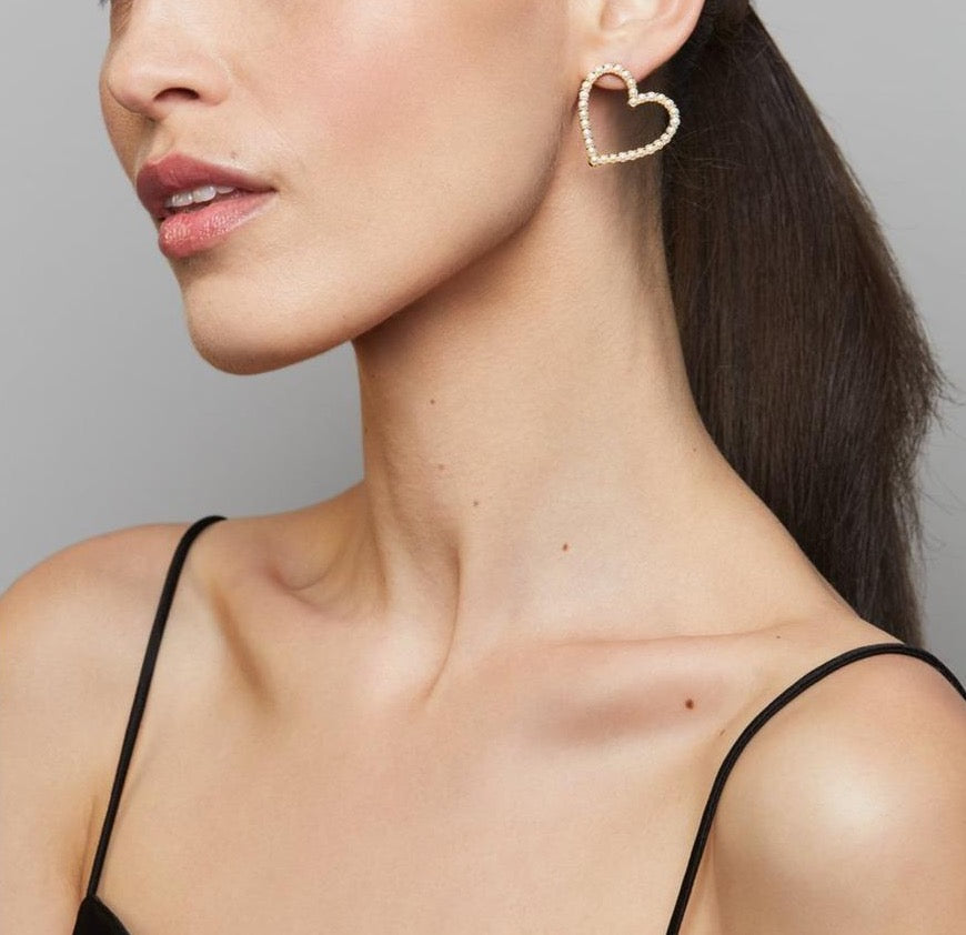 Confetti Pearl Sweetheart Earrings