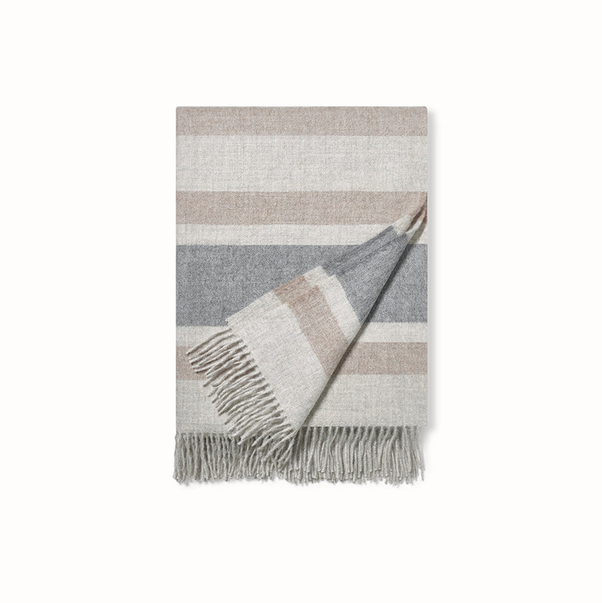 Alpaca Stripe Throw Blanket