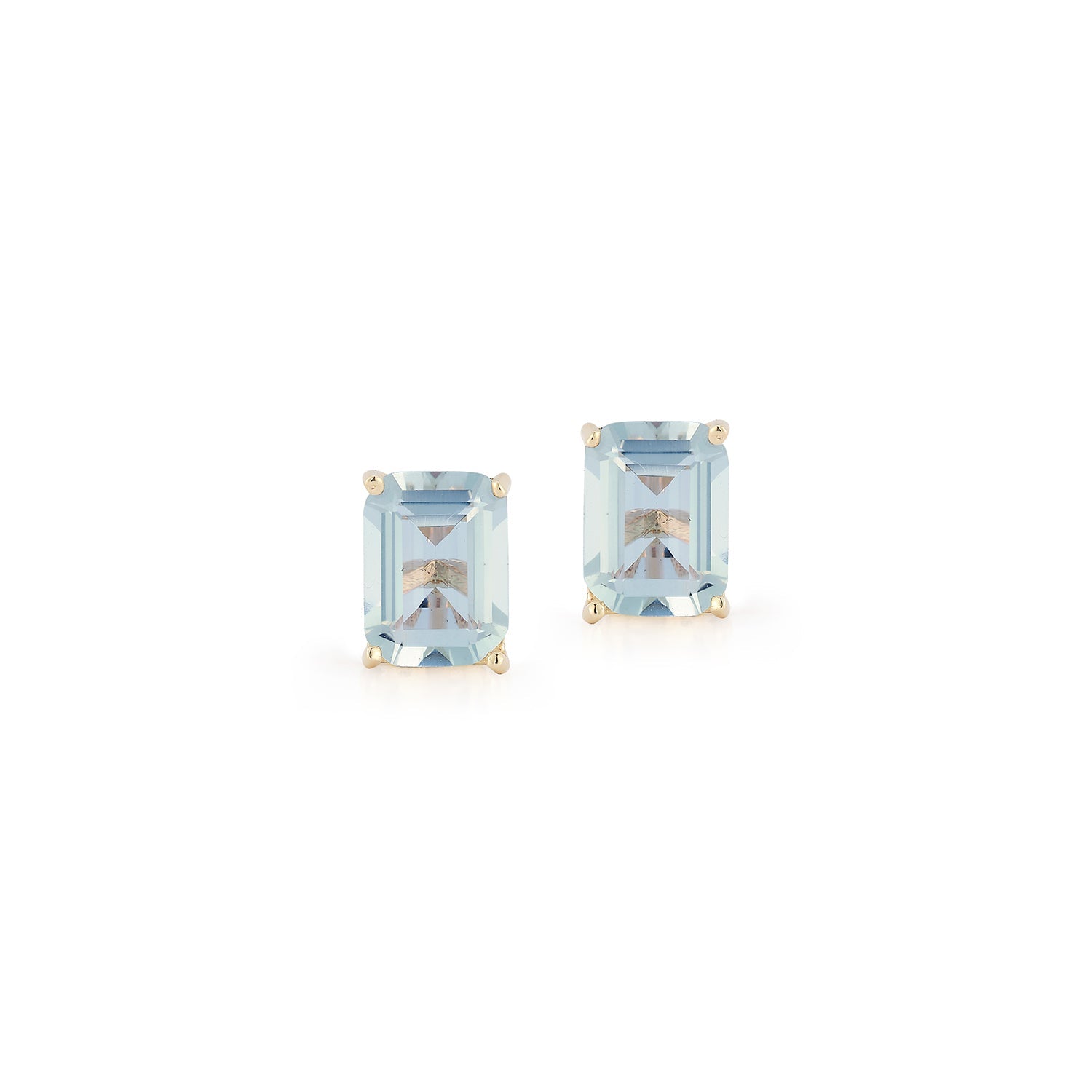 14K Blue Topaz Studs