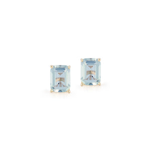 14K Blue Topaz Studs