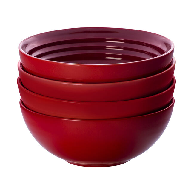 Cerise Soup Bowls, Set of 4