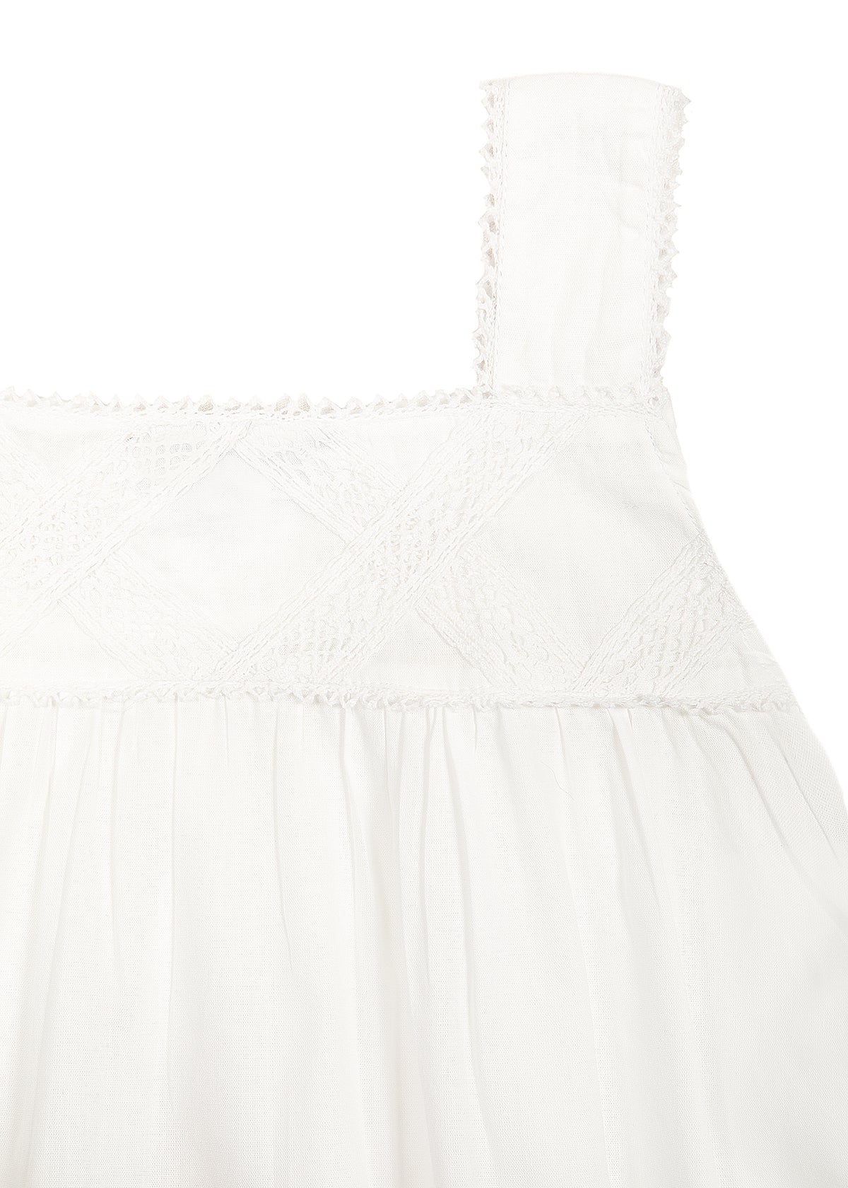 Chelsea White Cotton Dress for Girls